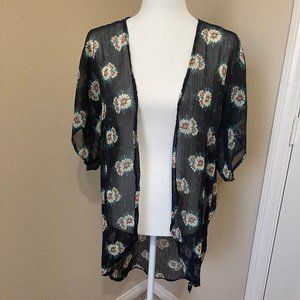 Full Tilt Flower Chiffon Kimono